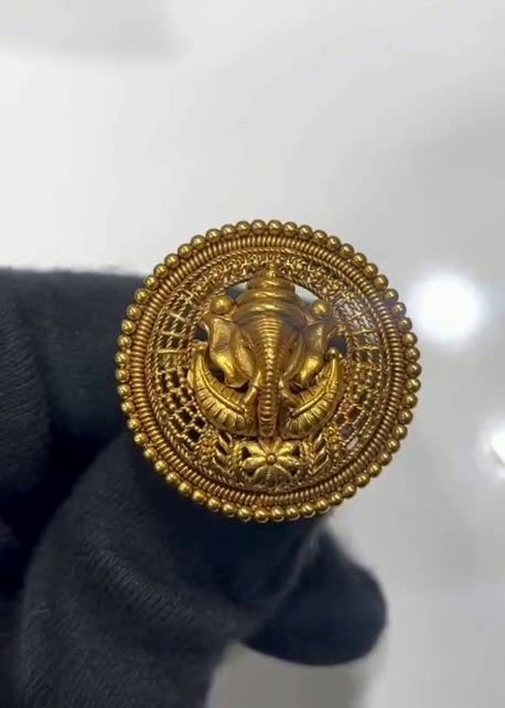 Gold Tone Ethnic Ring Artificial Jewellery | PiyaGuJwells