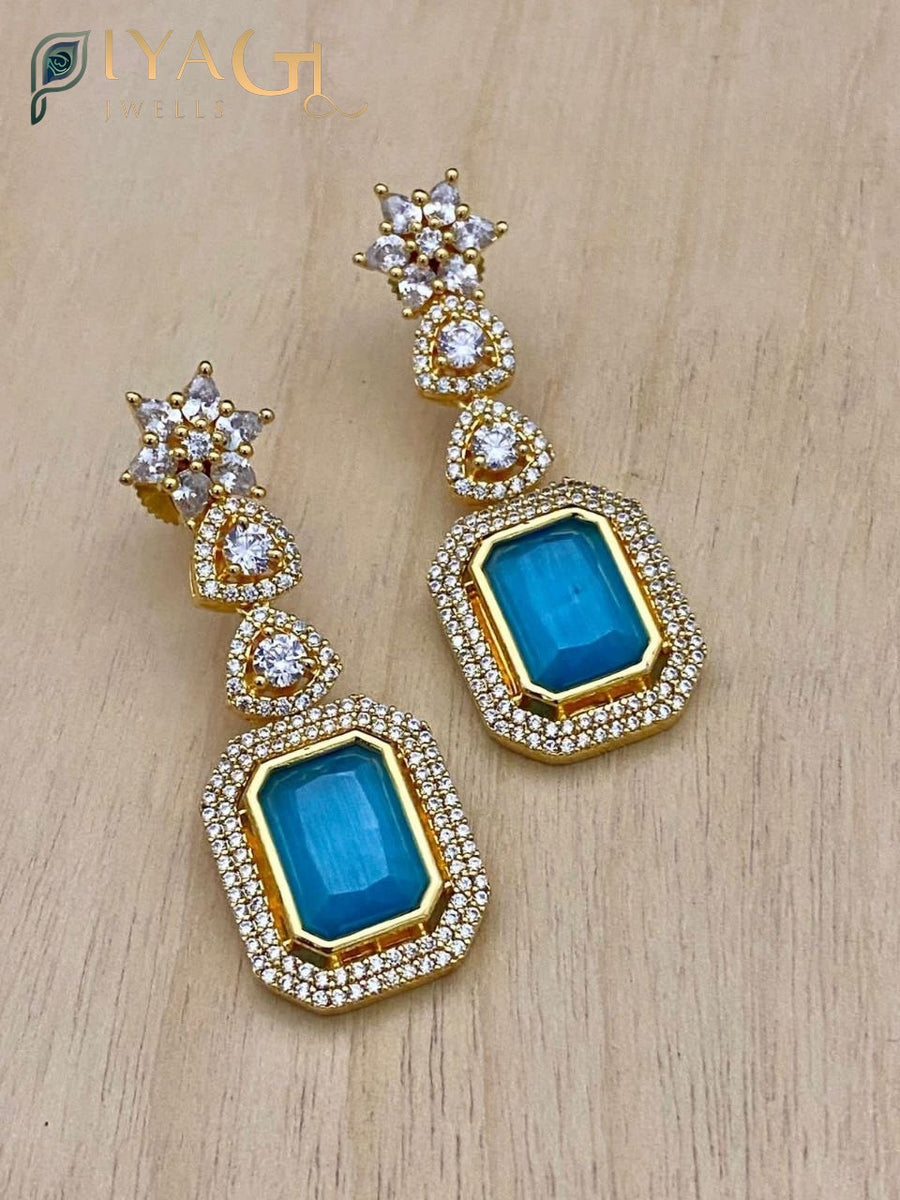 Gold tone chandbali earrings for a glamorous party look - PiyaGuJwells