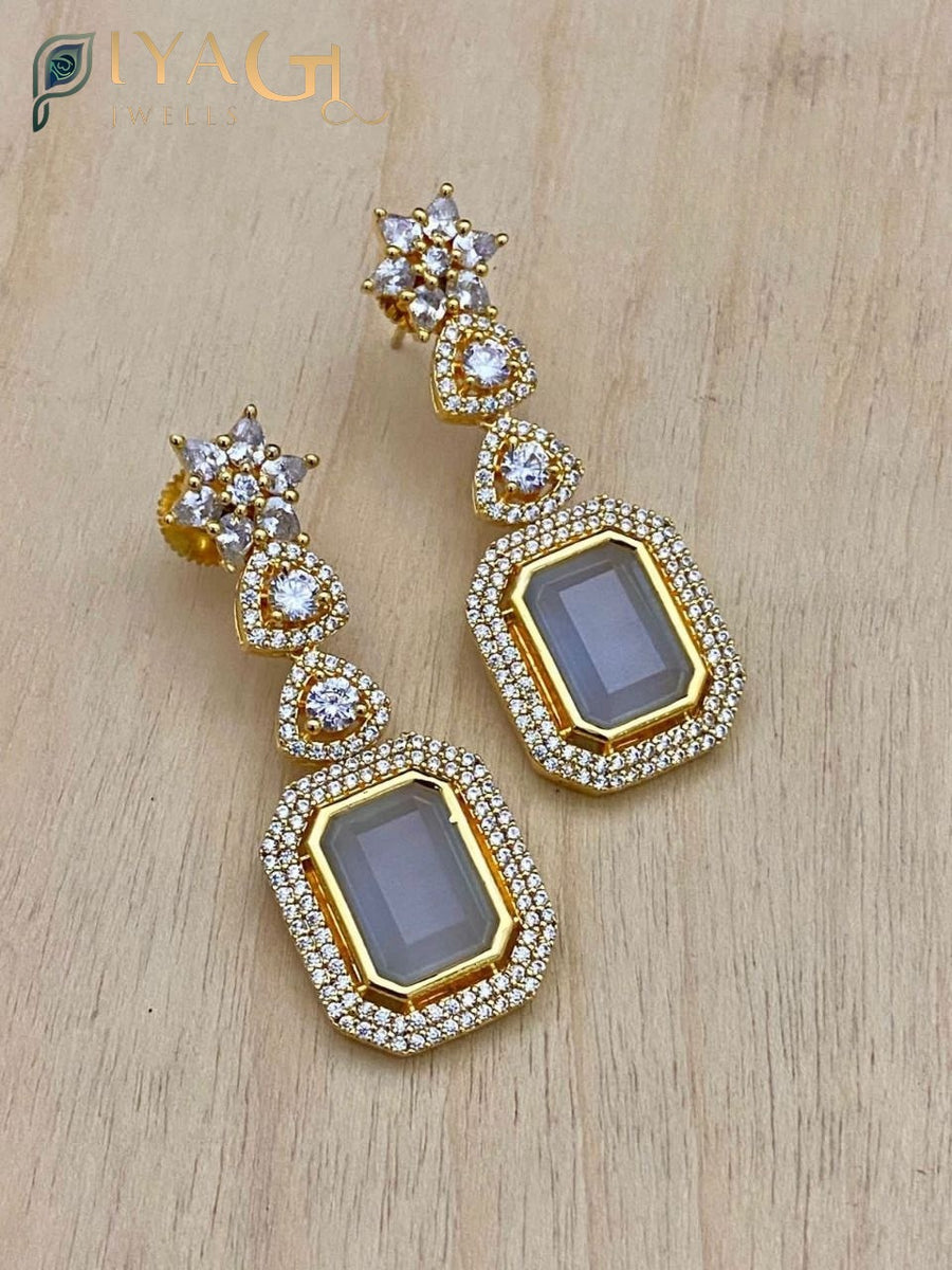 Gold tone chandbali earrings for a glamorous party look - PiyaGuJwells